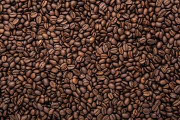 Coffee beans. Roasted coffee beans. Coffee background.