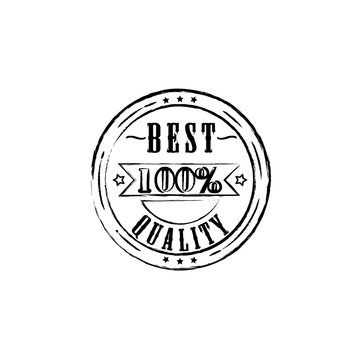 Best quality 100 percent badge outline vector eps10. Best quality stamp sign