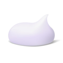 Creamy foam icon. Light purple color.