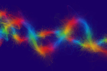 Beuatiful abstract background with smooth spectrum color gradient and white flame wave curve