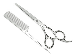 Scissors and comb 3d rendering