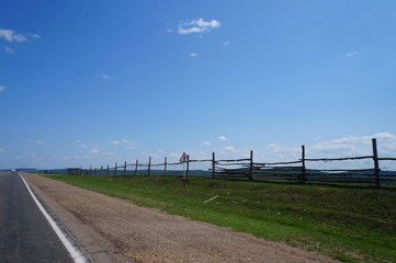 road and blue sky