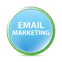 Email Marketing natural aqua cyan blue round button