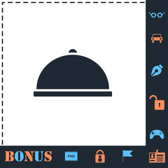Covered Food icon flat