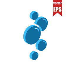 Bubbles isometric icon.Vector illustration.