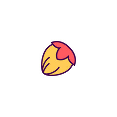 Hazelnut icon design. Gastronomy icon vector design