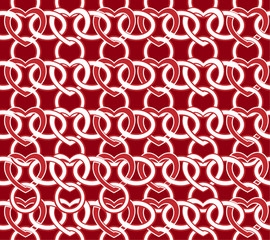 Obraz premium Red valentines mood Lace up Sweet heart seamless pattern vector design for fashion ,fabric,web,wallpaper and all prints