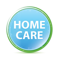 Home Care natural aqua cyan blue round button