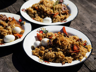 Pilaf is a dish of Uzbek cuisine