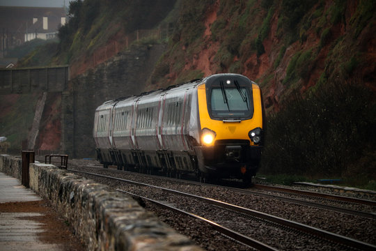Train at Dawlish Warren in Devon