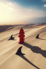 Fire hydrant in the desert
