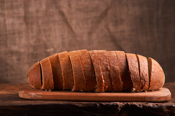 Fresh homemade bread. Crisp. Bread at leaven. Unleavened bread. dietary bread