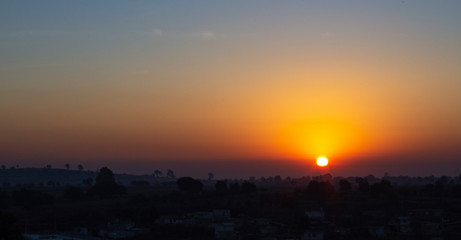 Fototapeta premium popocatepetl, sunset, crater backlight