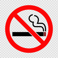No smoking symbol. Vector