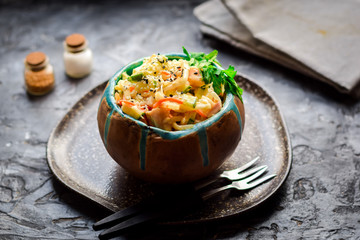  Vegetable stew in a pot.