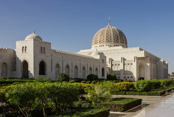 Fototapeta na wymiar Muscat, Oman. Sultan Qaboos Grand Mosque