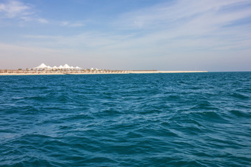 Obraz premium Sir Bani Yas island sea view, UAE, Abu Dhabi