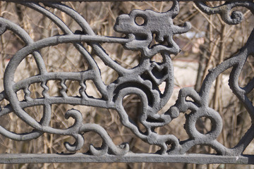 fragment of the fence