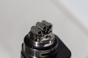 Three coils on rebuildable vape atomizer