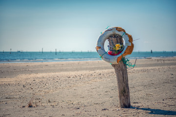 Abandoned life buoy