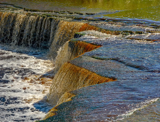 Tosno waterfall, the largest waterfall in Europe — about 30 meters wide and more than 2 meters high.