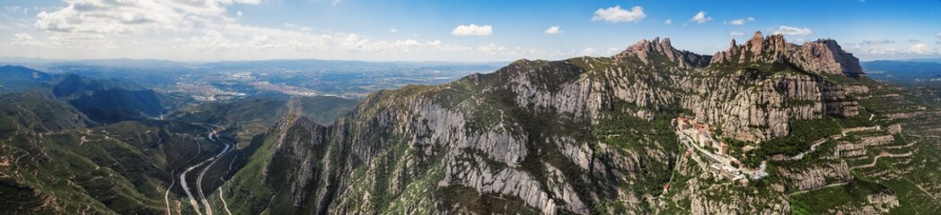 Barcelona Montserrat Aerial View