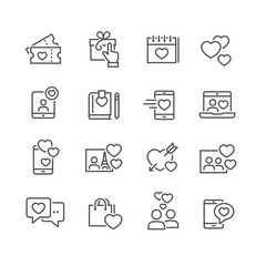 Love icons set