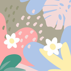 Floral background, vector illustration