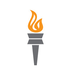 Torch icon on background for graphic and web design. Simple vector sign. Internet concept symbol for website button or mobile app.