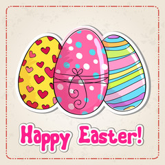 Cute Easter eggs illustration
