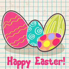 Cute Easter eggs illustration