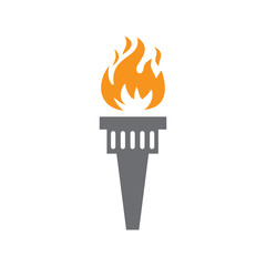 Torch icon on background for graphic and web design. Simple vector sign. Internet concept symbol for website button or mobile app.