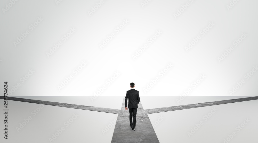 Poster different direction and way concept