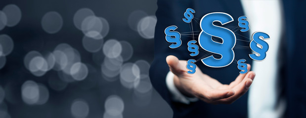 man hand paragraph symbol .