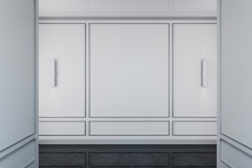 Blank white classic interior