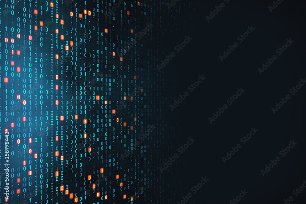 Aufkleber Binary code texture