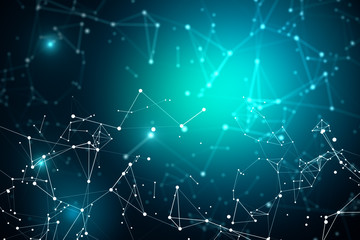 Glowing polygonal backdrop