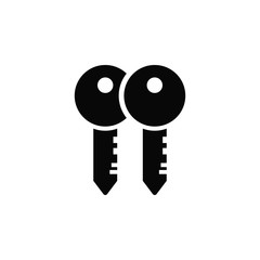 Keychain, keys, icon, flat. Element of security for mobile concept and web apps illustration. Thin flat icon for website design and development, app. Vector icon