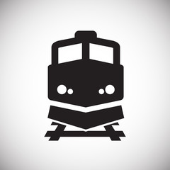 Railroad related icon on background for graphic and web design. Simple vector sign. Internet concept symbol for website button or mobile app.