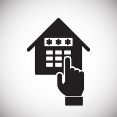 Smart home related icon on background for graphic and web design. Simple vector sign. Internet concept symbol for website button or mobile app.