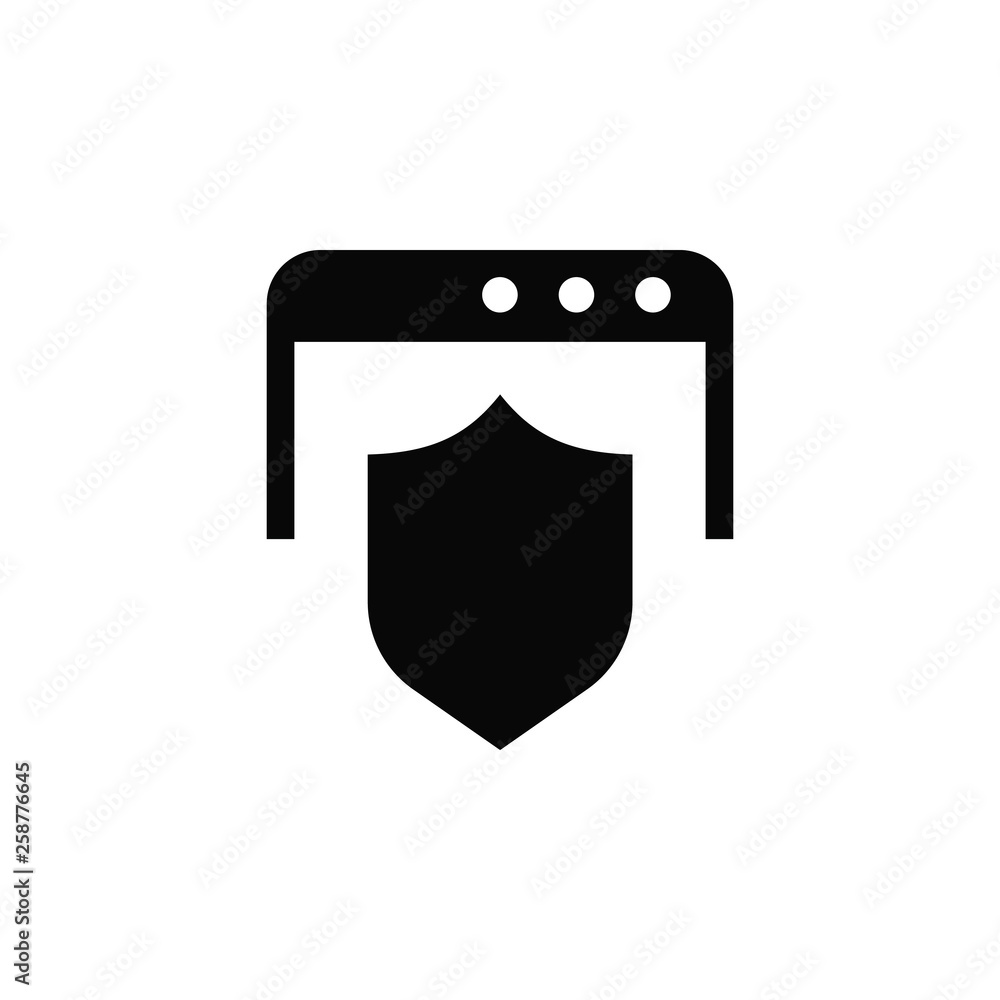Poster application, protection, security, icon, flat. element of security for mobile concept and web apps i