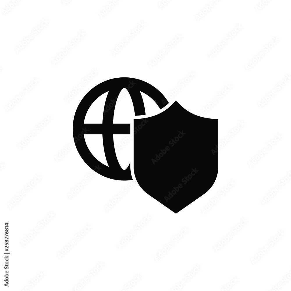 Poster firewall, internet, network, security, icon. element of security for mobile concept and web apps ill