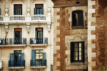 Fototapeta na wymiar Barcelona Street view