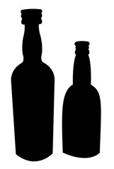 bottles silhouette vector