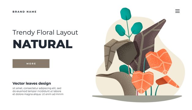 White modern flat design concept. Landing page template . Modern flat Floral vector illustration concept for business web page, website and mobile website. Vector illustration in cartoon style