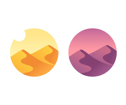 Desert landscape icon