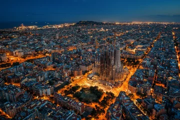 Wandcirkels tuinposter Sagrada Familia luchtfoto © rabbit75_fot