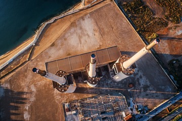 Besos thermic power plant straight down view