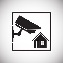 Smart home related icon on background for graphic and web design. Simple vector sign. Internet concept symbol for website button or mobile app.