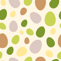 Colorful different size eggs vector seamless pattern. Beautiful background easter theme. Easter eggs. Easter symbol, concept.